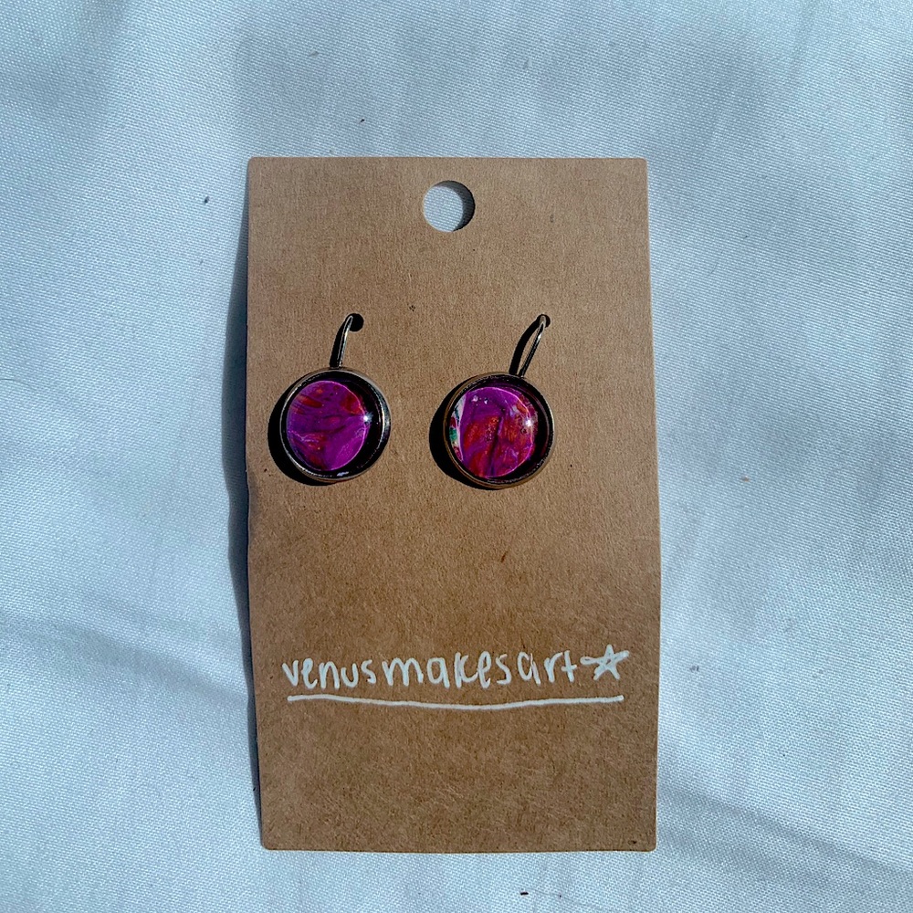 handmade purple earrings